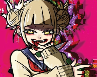 Held Anime Bösewicht Toga Himiko Druck