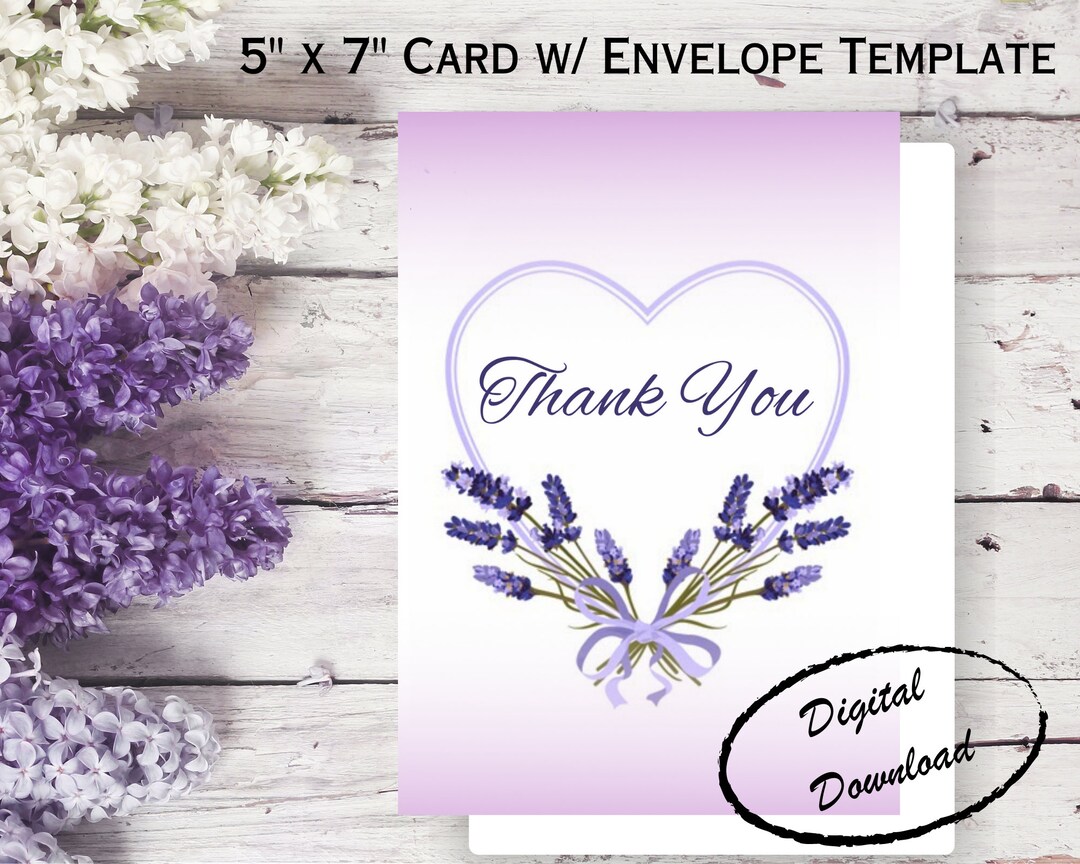 Thank You Greeting Card | Printable Card | Instant Download | Blank ...