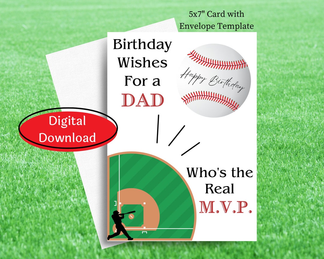 Baseball Birthday Card, Birthday Card for Dad, World Series Baseball ...