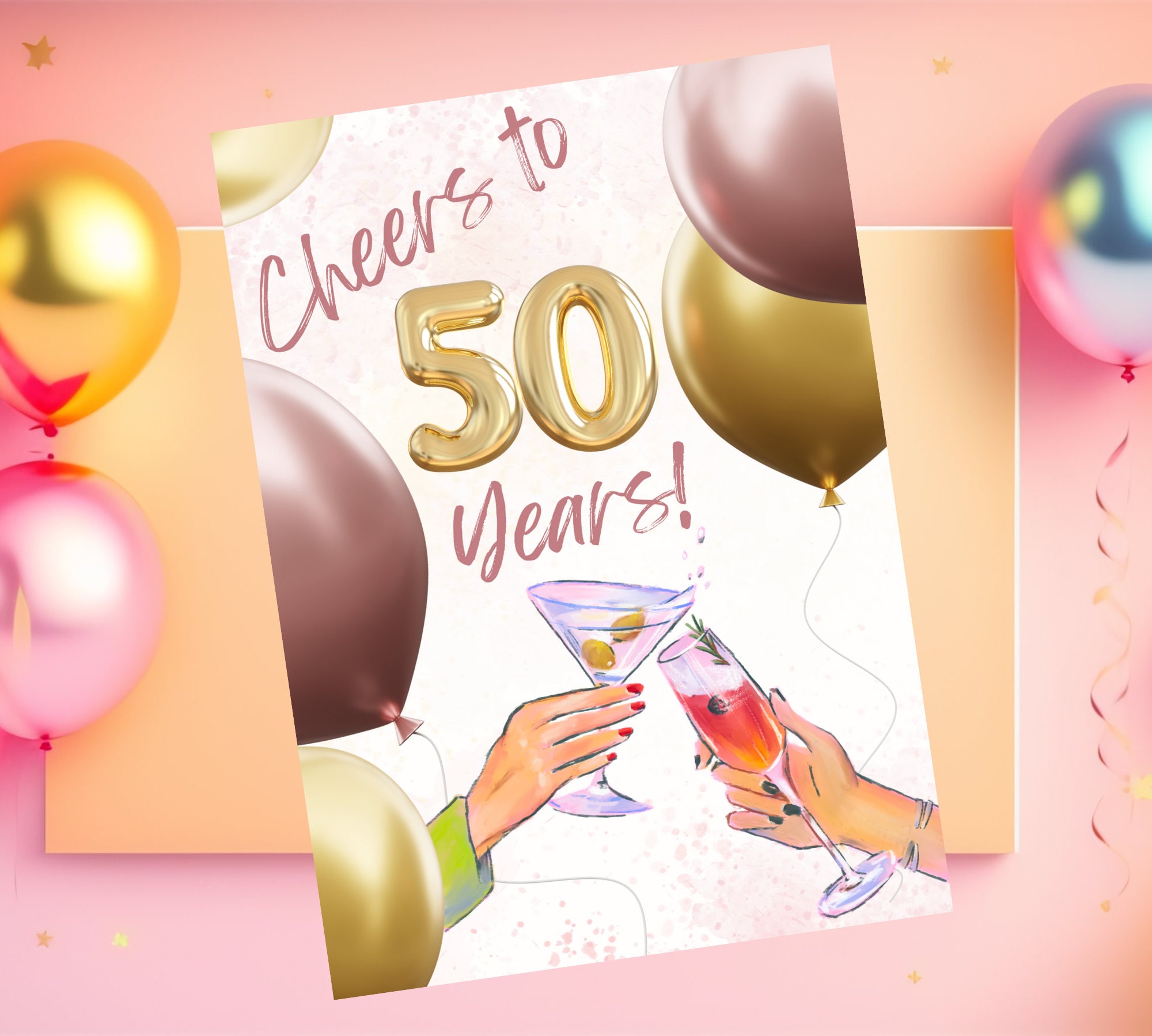 Printable 50th Birthday Card 50 - Il Fullxfull.5527621122 Ixnz 