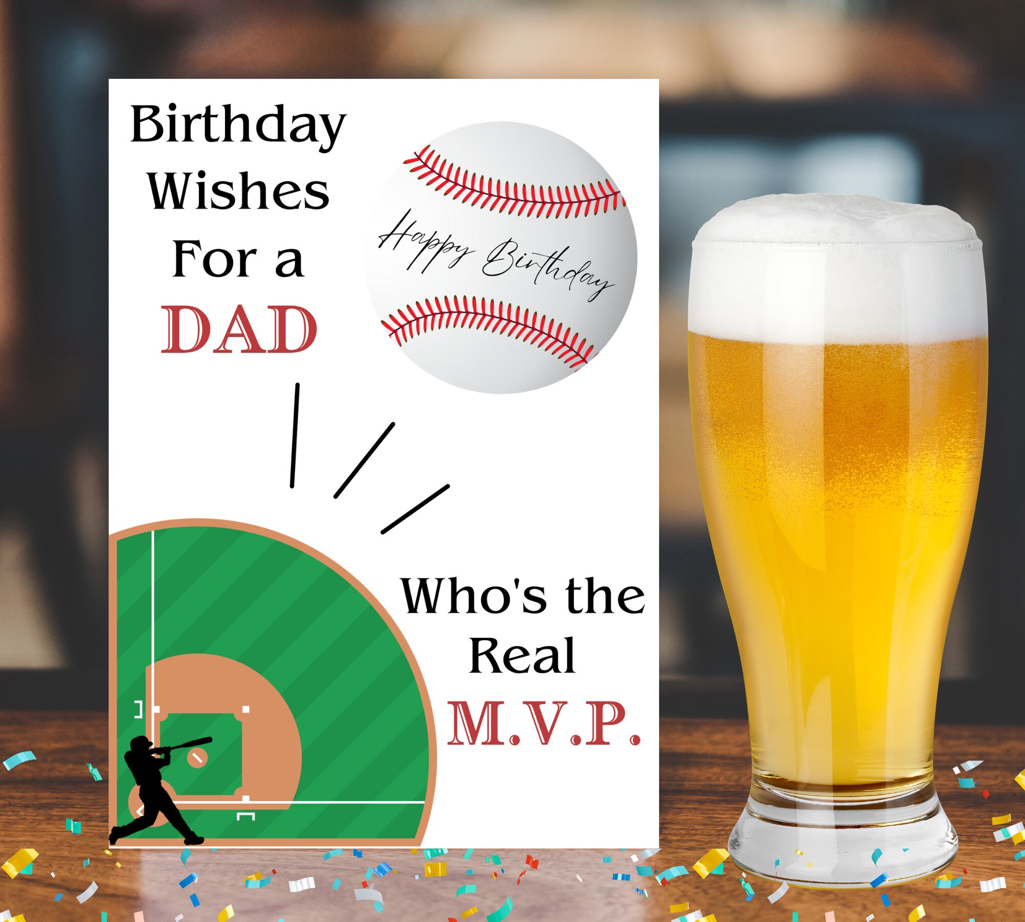 Baseball Birthday Card, Birthday Card for Dad, World Series Baseball ...