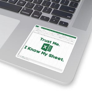 Funny Excel Sticker, Trust Me I Know My Sheet Excel Sticker, I Know My Sheet Sticker, New CPA Gift, Finance Major Gift, Funny Finance Gift