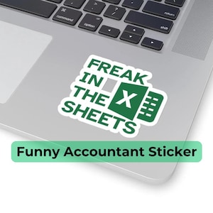 Freak in the Sheets Sticker, Funny Excel Kiss Cut Sticker, Accountant Gift, Analyst Gift, Spreadsheet Humor, Office Coworker Gift