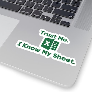 Trust Me I Know My Sheet Sticker, Funny Excel Sticker, Spreadsheet Sticker, Accountant Gift under 20, Financial Analyst Gift for Coworker