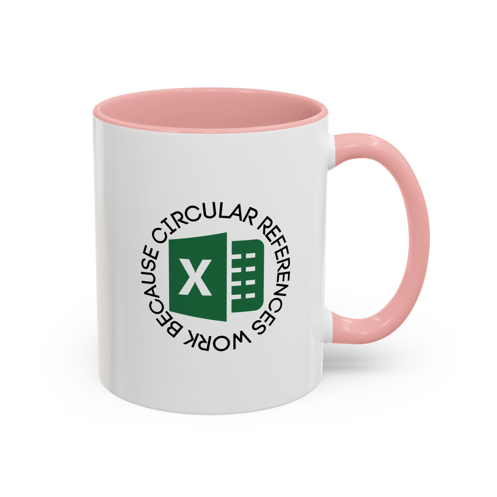 面白いExcel循環参照マグカップ - オフィスユーモアコーヒーカップ、会計士ギフト、スプレッドシート愛好家、同僚への感謝 - Etsy 日本