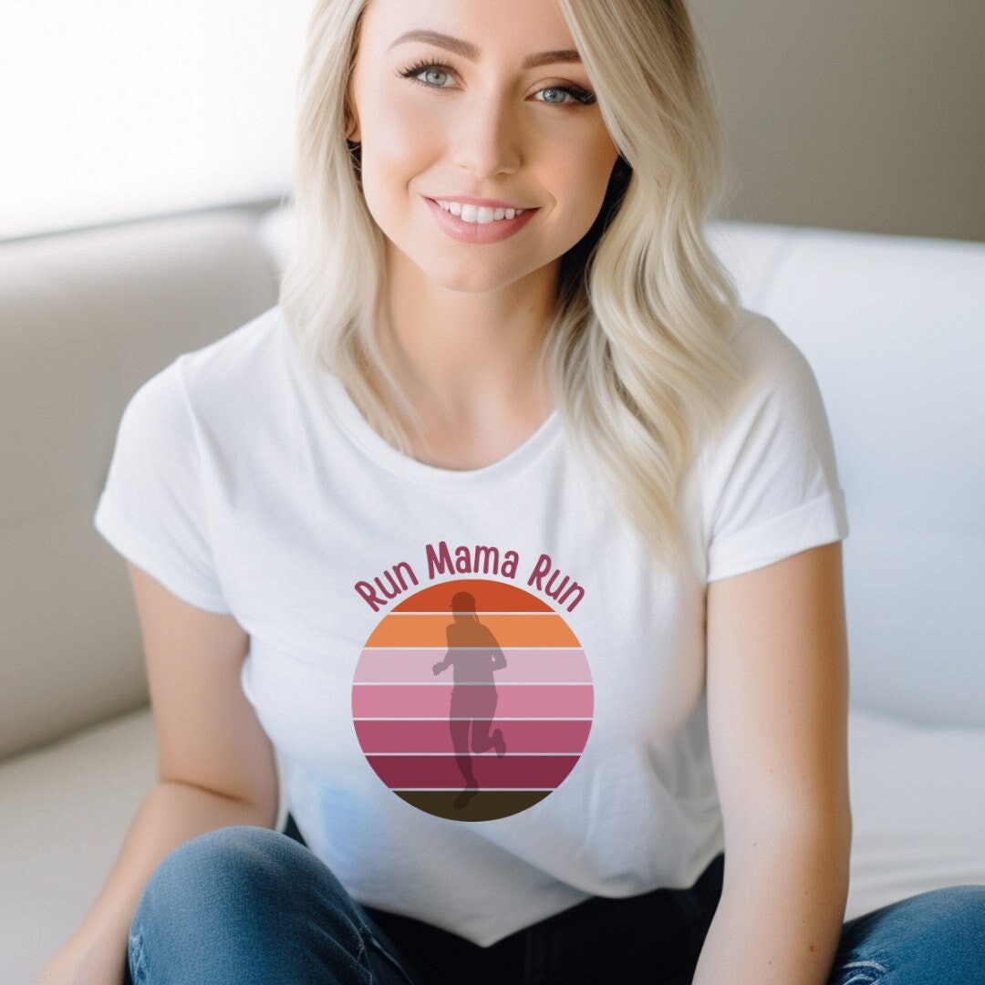 Run Mama Run Shirt Running Mom Shirt Running Gift for Mom Etsy