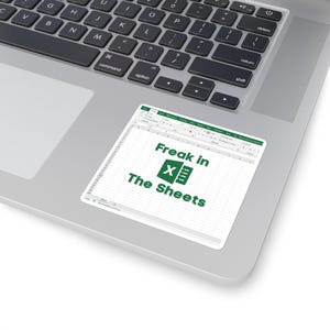 Excel Freak in the Sheets Sticker, Funny Excel Sticker, Funny Spreadsheet Sticker, New CPA Gift, CPA Exam Gift, Funny Treasury Manager Gift