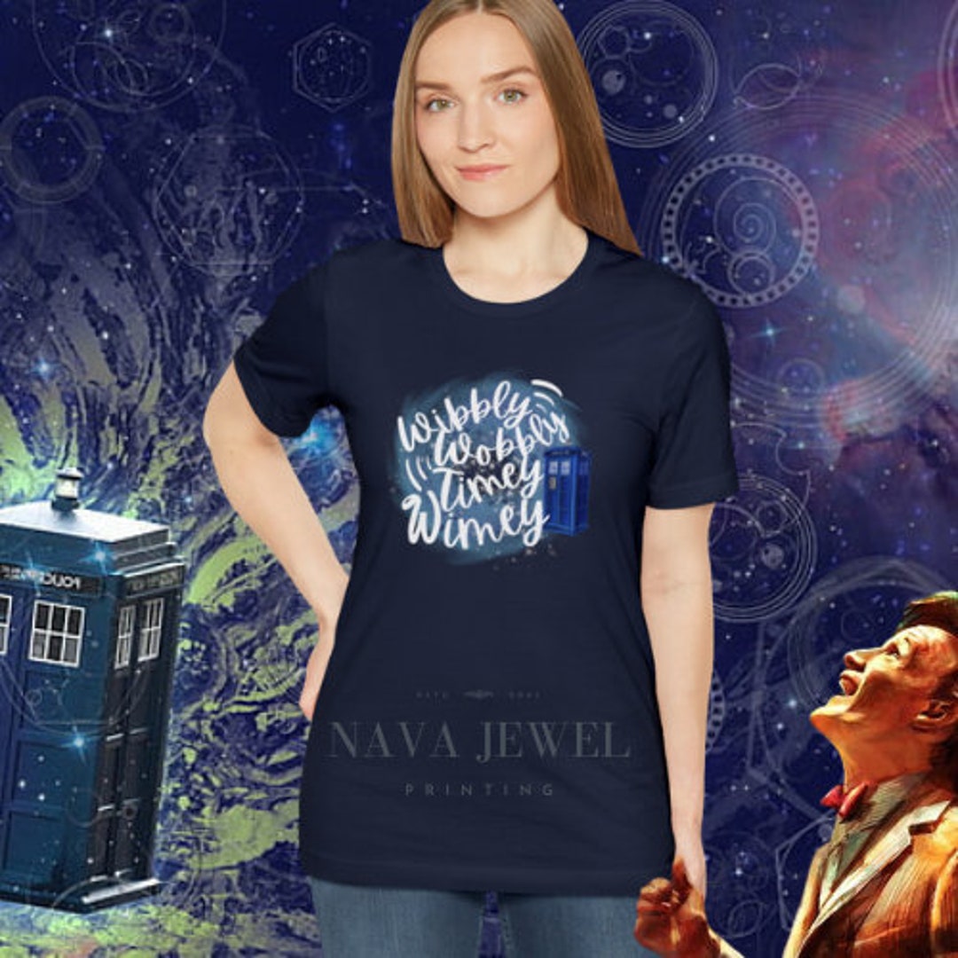 Collier Pendentif Doctor Who Wibbly Wobbly Timey Wimey Argenté, Acier Inoxydable, Neuf
