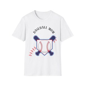 Camiseta de mamá beisbolera, camiseta para el día del partido, linda camiseta gráfica de mamá beisbolera, atuendo para mamá deportista, ropa para la temporada de béisbol, regalo para mamá