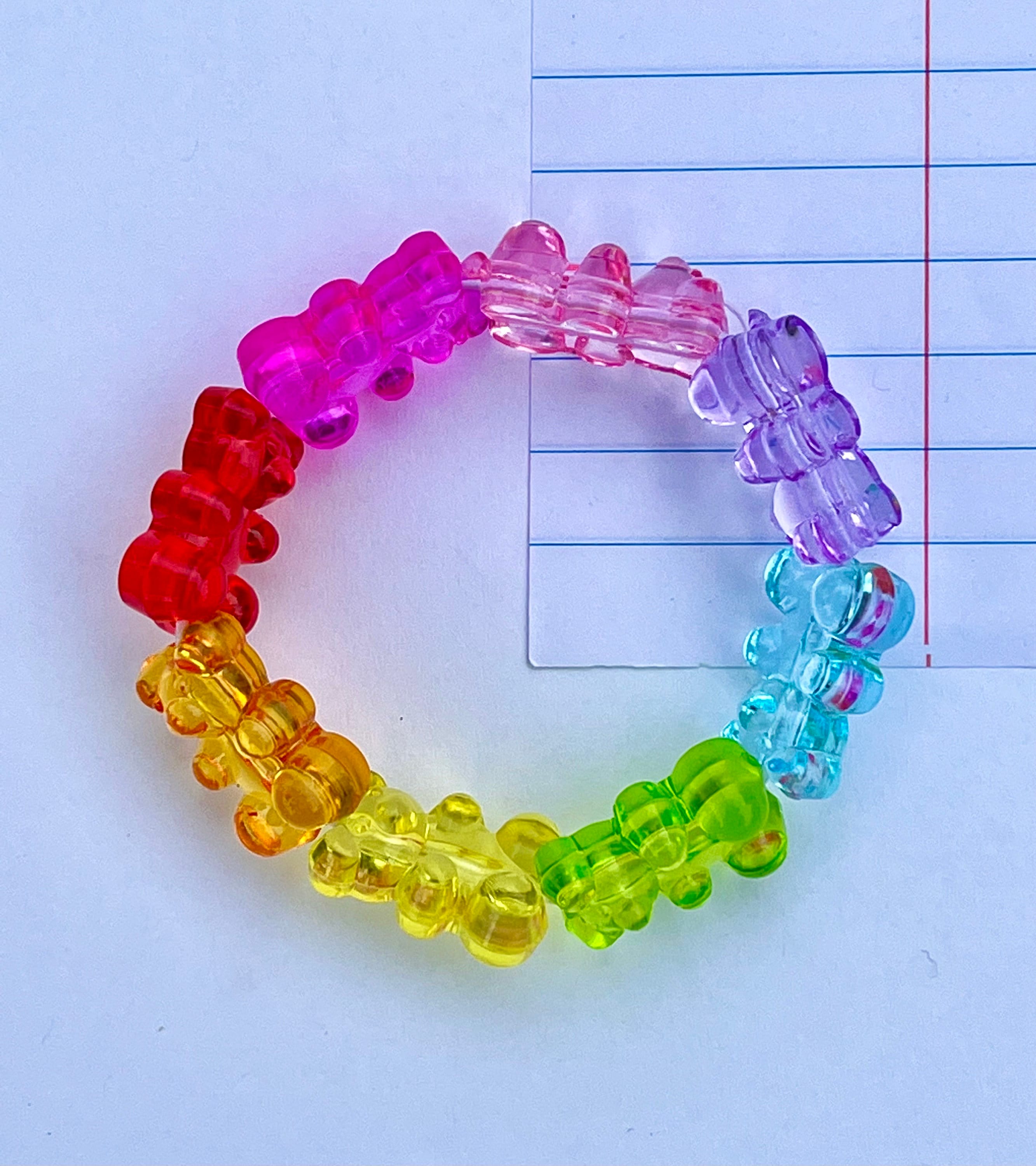 10pcs Cute Gummy Bear Beads Vertical Hole Resin Cartoon Beads For Jewelry  Making Bracelet Charms Necklace Pendant Accessories