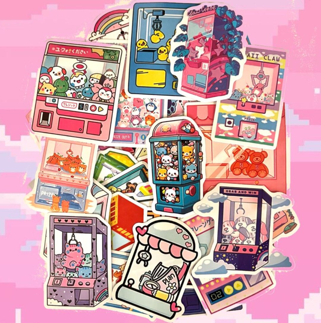 Clearance Claw Machine Arcade Stickers Mystery Pack - Etsy