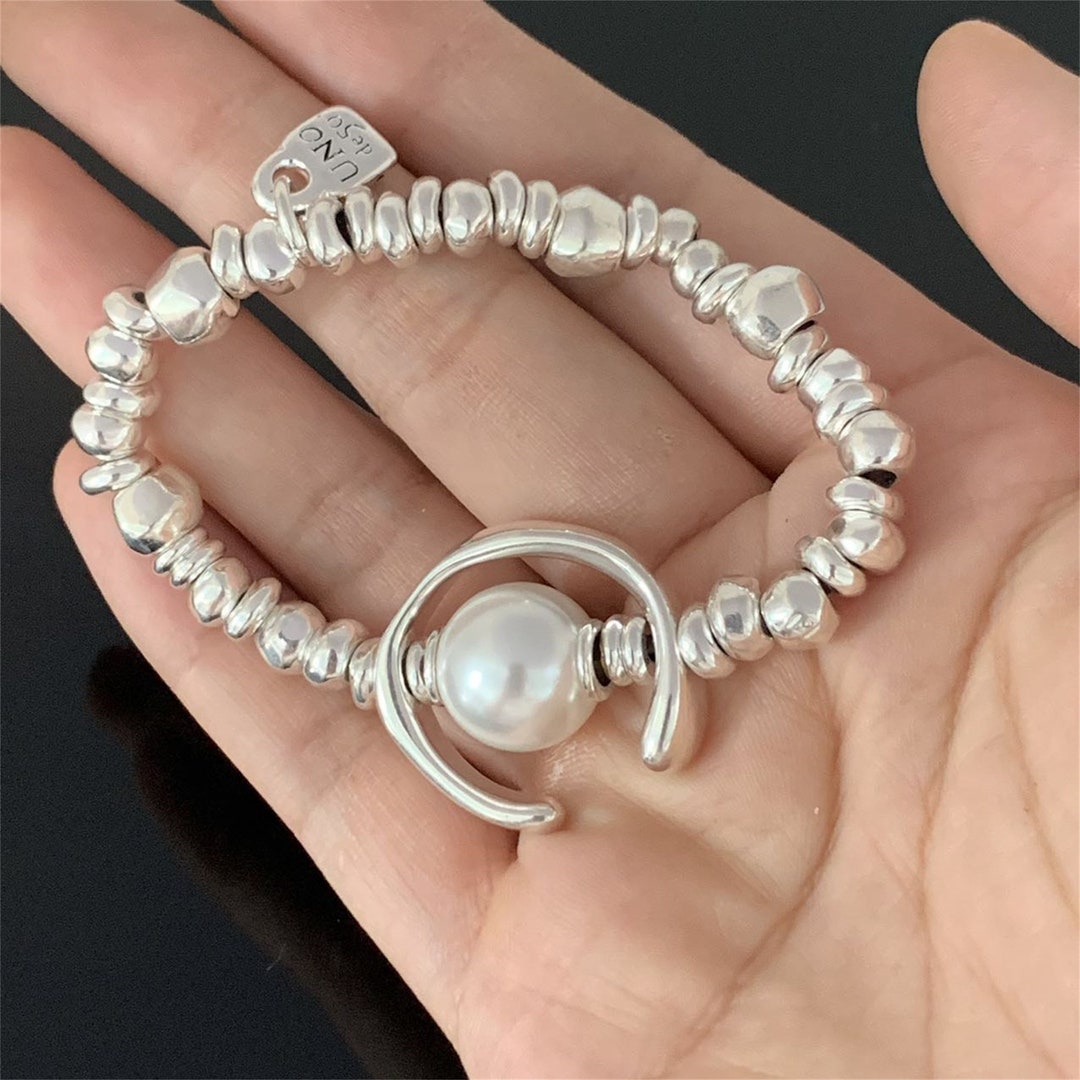 UNOde50 Collana Another Round Oh Oh Oh Con Ciondolo In Pelle E Placcato Argento