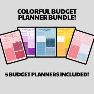 Budget Planner Bundle, Financial Planner, Digital Planners, Monthly Budget, Budget Bundle, Expense Tracker, Pink Planner