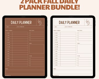 Planner Bundle, Daily Planner, Digital Planner, Printable Planner Bundle, Simple Daily Planner, Digital Planner Bundle