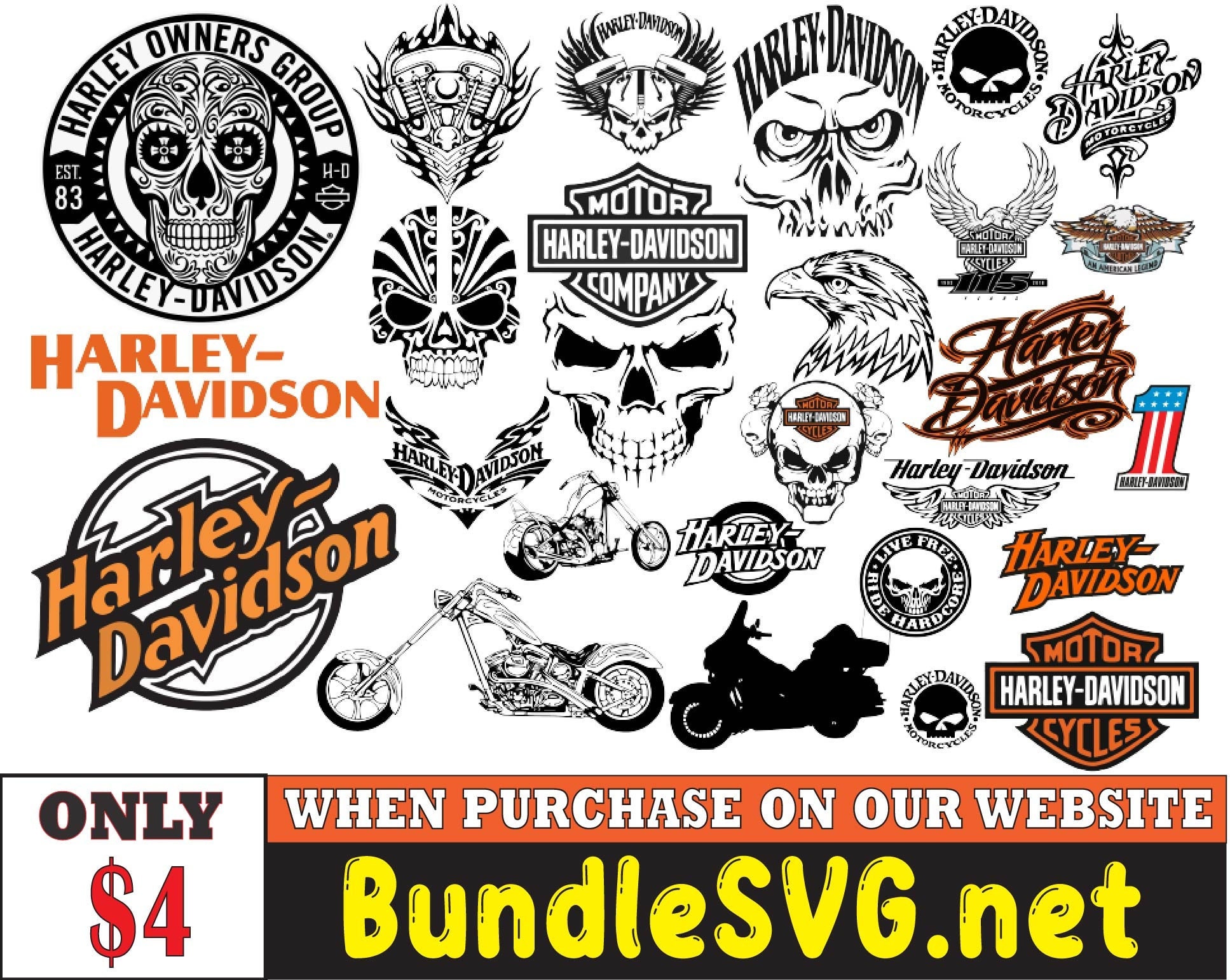 Har-ley Logos Svg Bundle Png Pdf Eps Svg Files for Print - Etsy