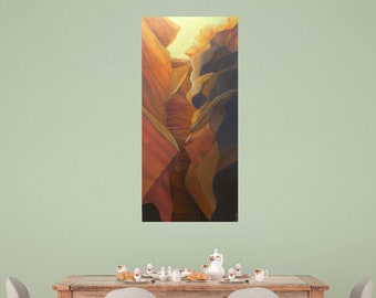 Canyon Wall Art – Desert Rock Formation Print – Warm Earth Tone Landscape – Digital Download