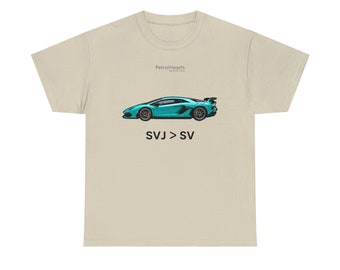 SVJ SV T-SHIRT Lamborghini Aventador Limited Edition Premium Sport  T-Shirt Unique Design Exclusive Car enthusiast Gift