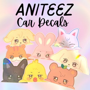 Ateez Aniteez Peeker Car Decals | Ateez Stickers | Aniteez Decal | Ateez Car Decals | Antiteez | Aniteez Stickers | Aniteez Bumper sticker