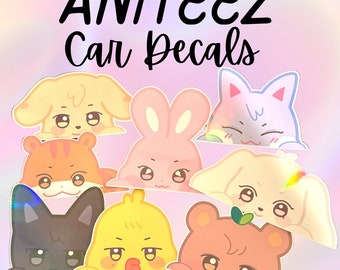 Ateez Aniteez Peeker Car Decals | Ateez Stickers | Aniteez Decal | Ateez Car Decals | Antiteez | Aniteez Stickers | Aniteez Bumper sticker