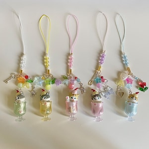 Sundae Mofusand Perlen Schlüsselanhänger Keyrings