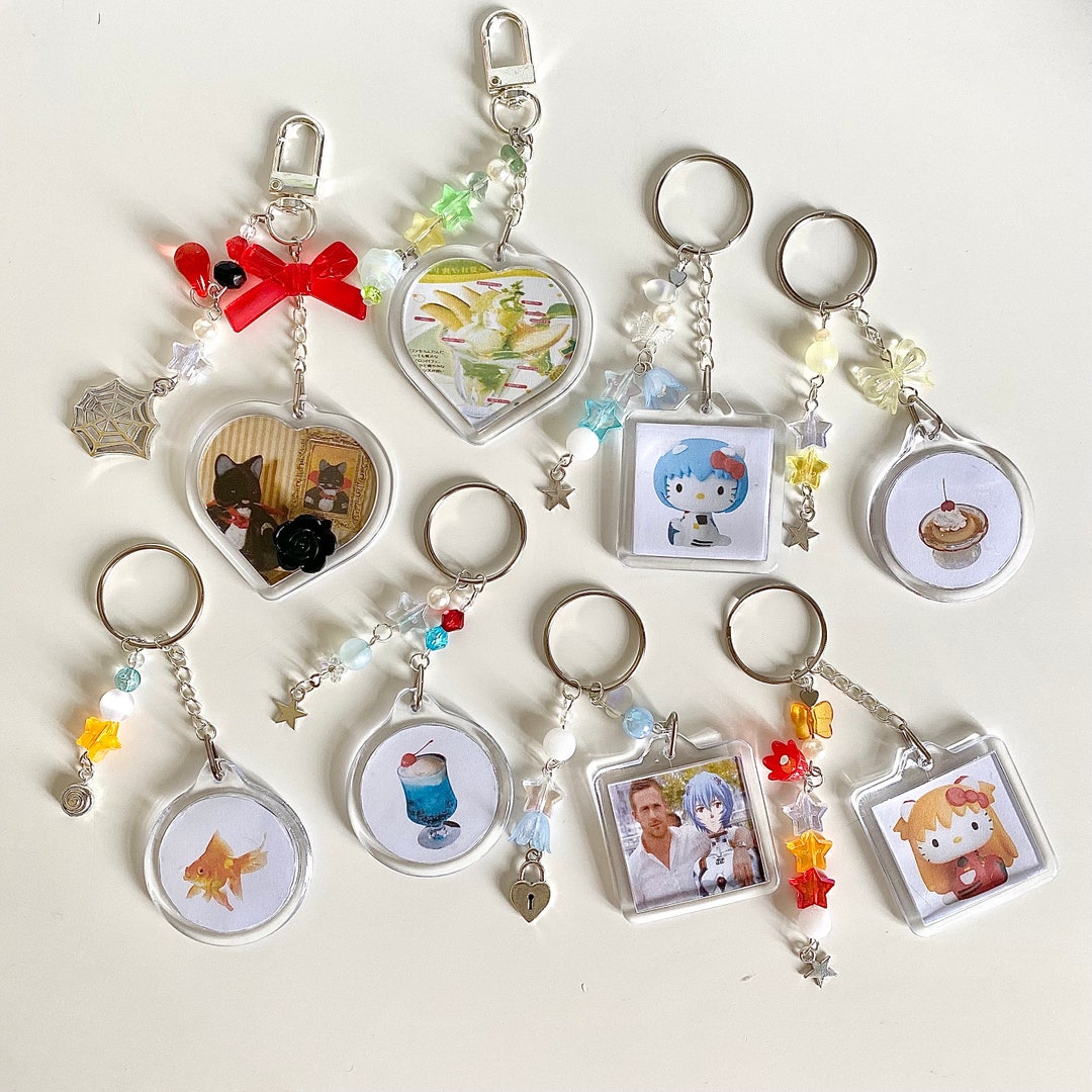 Handmade Picture Frame Keychains Etsy