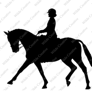 Cheval de dressage - Fichiers numériques PNG, JPG, SVG, clipart, sticker, autocollant, enseigne