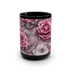 Realistic Roses, Coffee Cup, Mug, 15oz