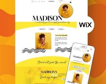 Wix website template Modern website design ecommerce website wix themeBlog wix template Book Online
