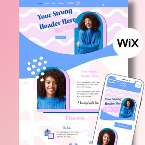 WIX Website Template | Website Template | Website Design | Blogger Website | Life Coach Website - Ecommerce | Book Online