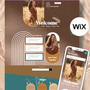 Coaching Website Template for WIX | Coaching Website | Business Coach Website | Modern WIX Website | Boho Style | Life Coach | Design