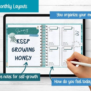 Ocean Dream Digital Agenda | Goodnotes | Monthly Planner | Weekly Planner | Unique Style