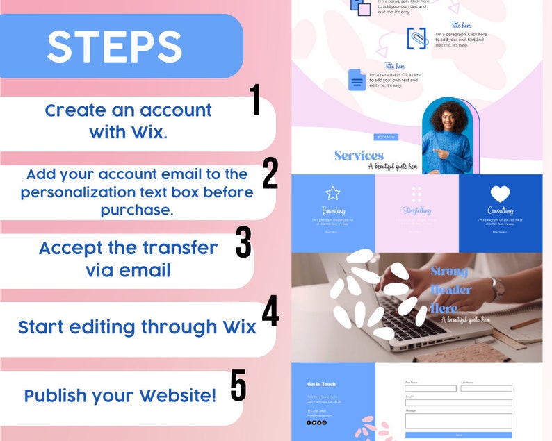 WIX Website Template | Website Template | Website Design | Blogger ...