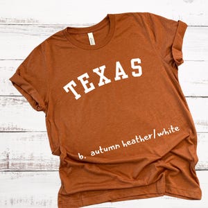 Texas Gameday Shirt, Unisex Bella Canvas Tee, Football Fan Gift image 2