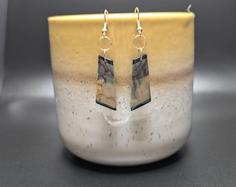 Picasso Jasper Dangle Earrings - One Of a Kind