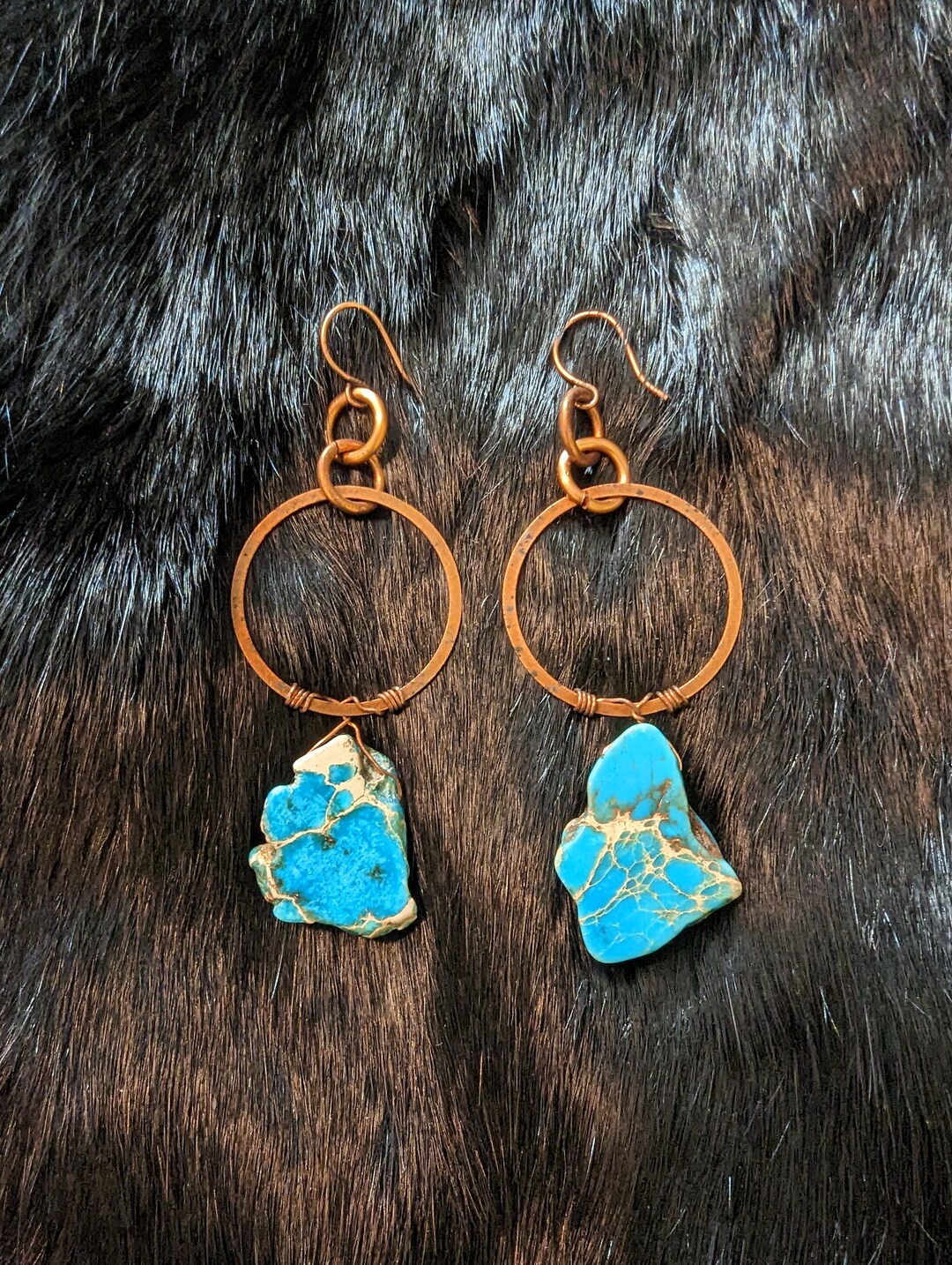 Boucles D’oreilles Turquoise Véritable – Acier Doré, Pierre De 4 Mm – Livraison Rapide 48h