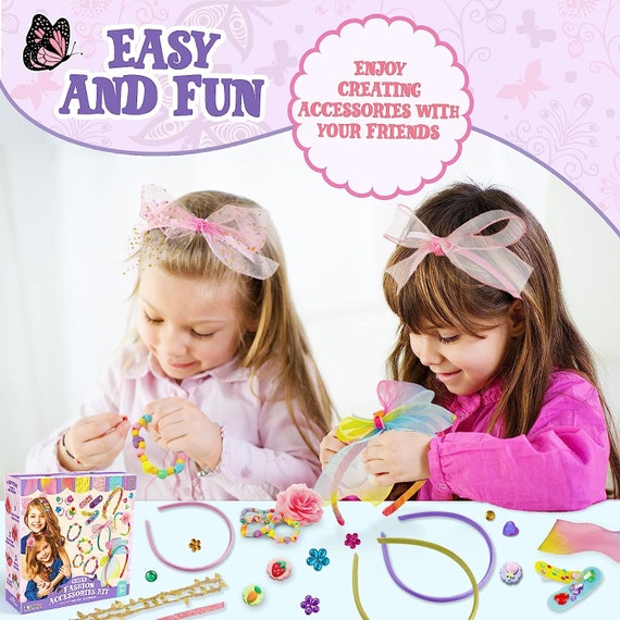 DIY Hair Accessories for Girls Toys Age 6-8, Make Your Own Fashion  Headbands Arts & Crafts Christmas Birthday Gift for Girls 