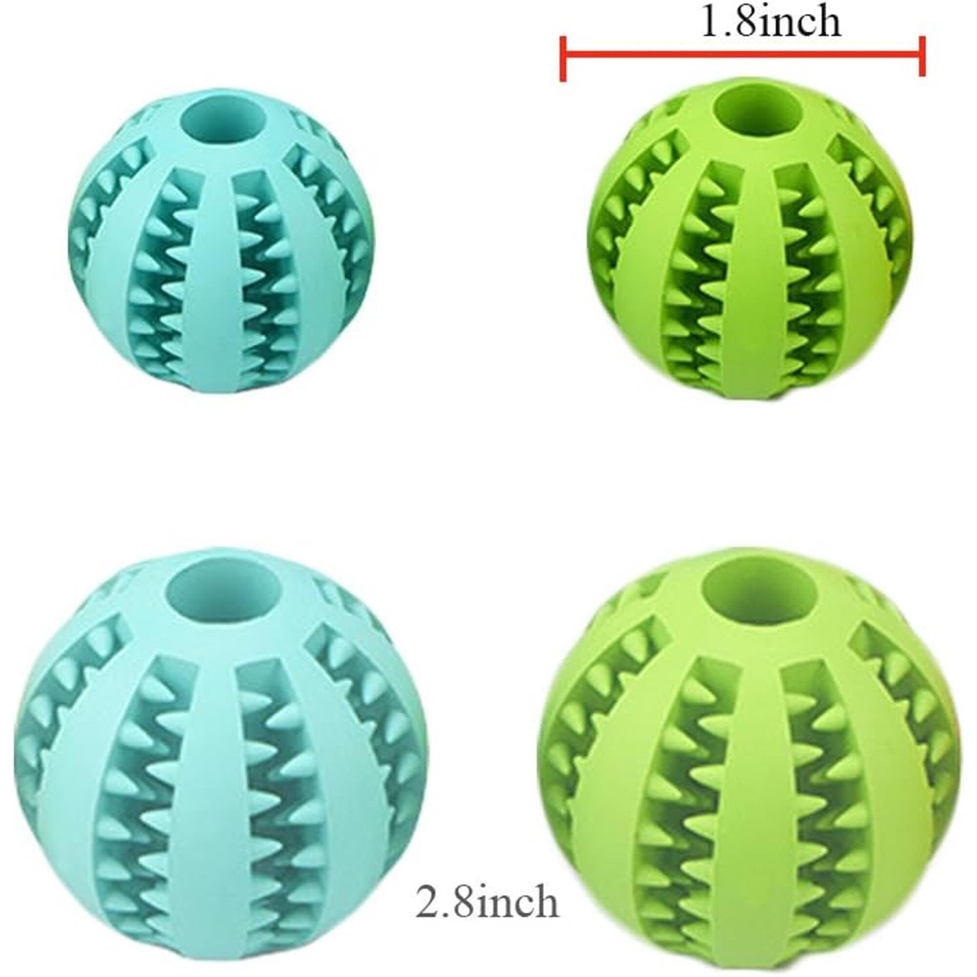 Puppy Teething Chew Toy Balls: 2pack Interactive Dog Treat Dispensing Ball  Rubber Small Breed Dog Chewing Enrichment Toys for Boredom and Brain