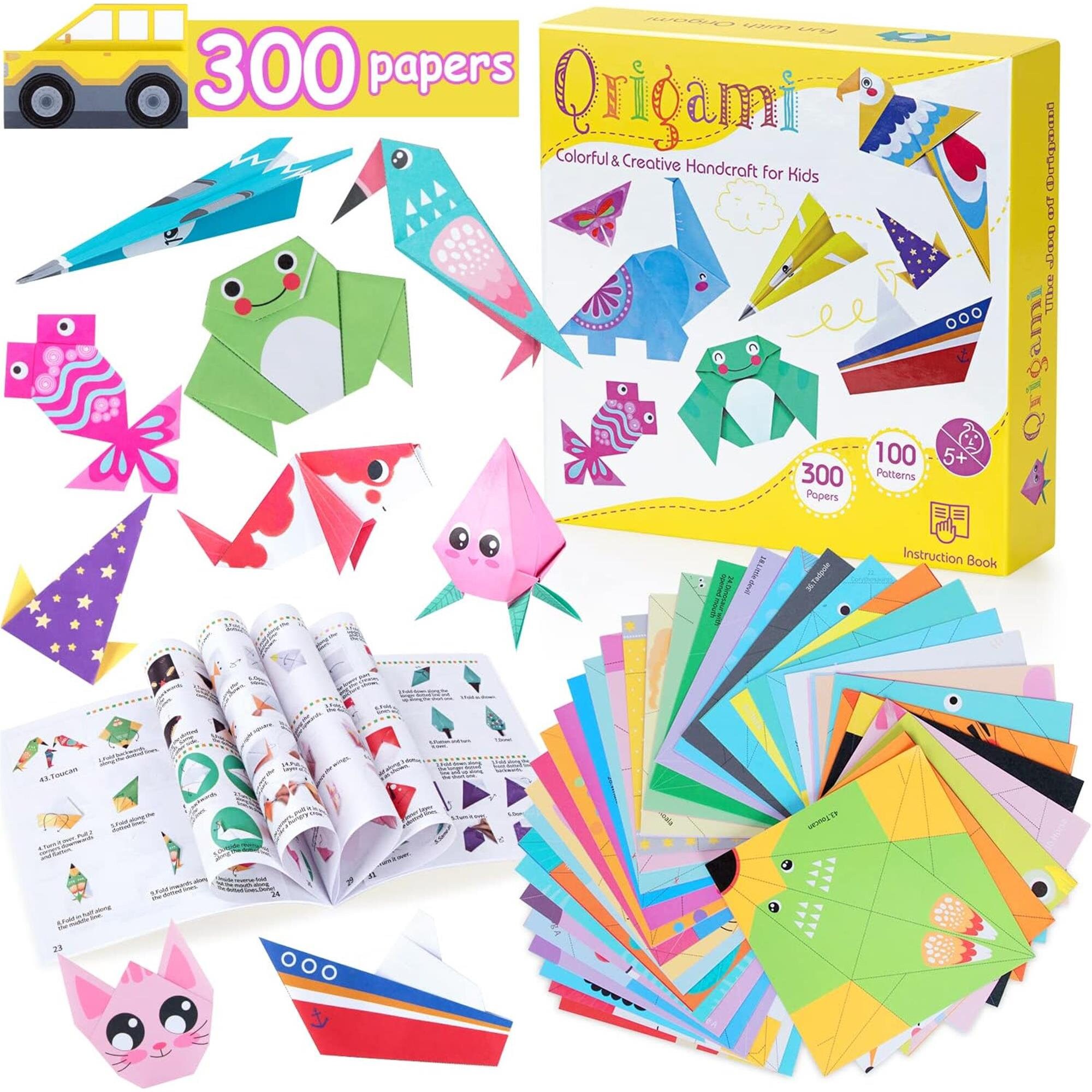 Chiyogami Yuzen Origami Paper - JASMINE - 4 Sheet Pack - 6 x 6 Inch
