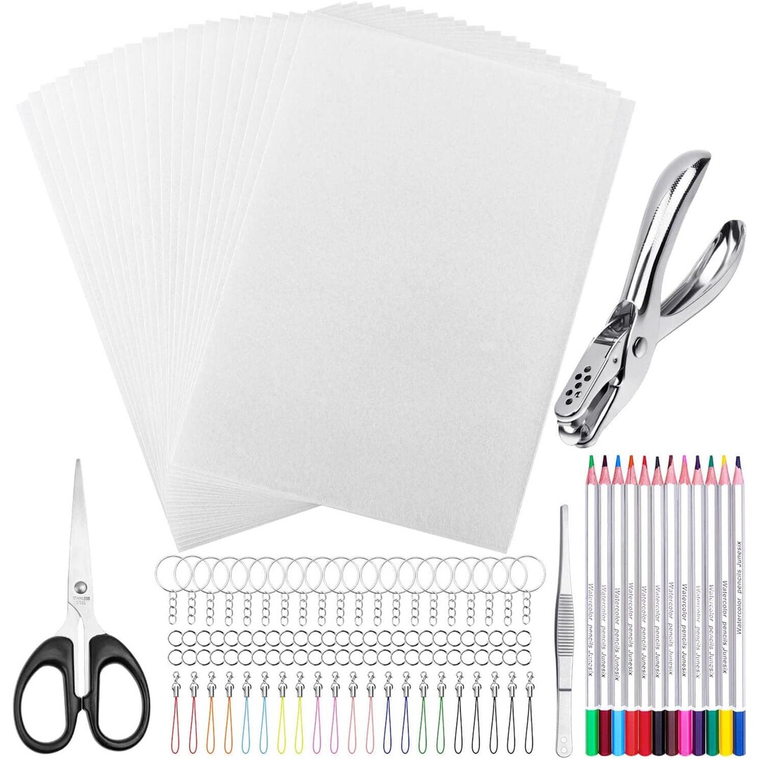 Shrinky Sheets Kit for Shrinky Dink 125pcs Heat Shrink Etsy