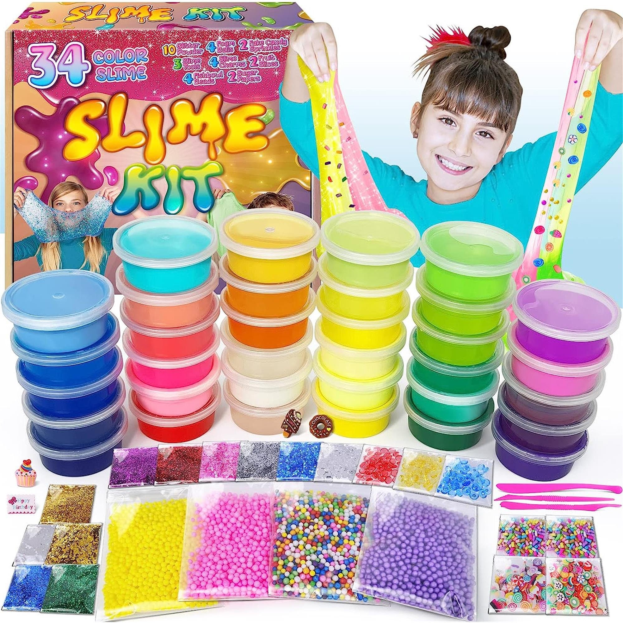 OzBSP Crystal Slime Kit. DIY Slime Making Kit for Girls & Boys