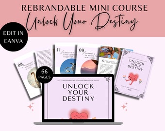 Unlock Your Destiny Workbook: Brandable Coaching Program (Canva Template)