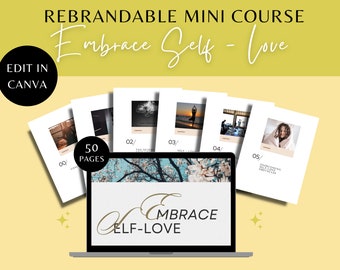 Self-Love E-book Bundle: Life Coaching Canva Templates (50 Pages)