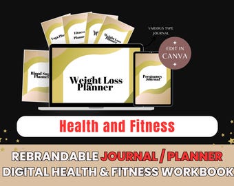 Digital Health & Wellness Planner: Canva Template Bundle