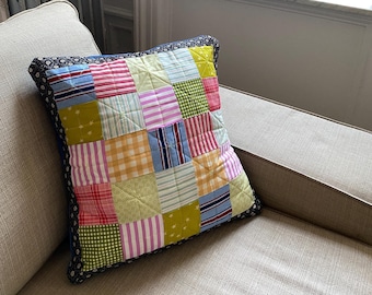 NÄHANLEITUNG Gequiltete Patchwork-Kissen Nähanleitung für Nähanfänger, PDF-Download, Quilt-Kissenbezugsmuster