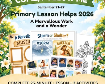 Come Follow Me Primary Lesson Helps 2026 | Sept 21–27 | A Marvellous Work and a Wonder | Isaiah Printable Activities