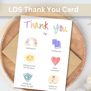 Tarjeta SUD Tarjeta de agradecimiento imprimible Tarjetas de agradecimiento para maestros Descarga digital Tarjeta de agradecimiento SUD de regalo SUD para niños