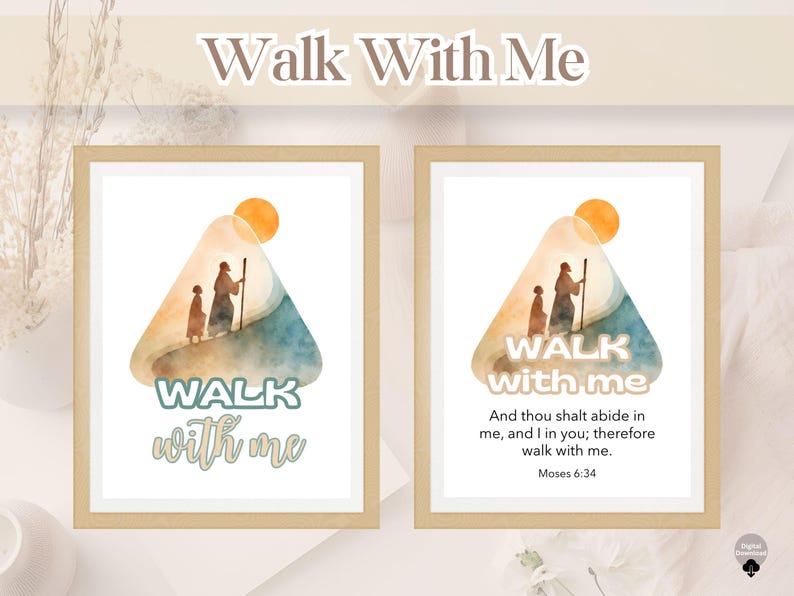 Walk With Me LDS Youth Theme 2026 Poster Bundle | Printable Jesus Christ Wall Art, Handouts & Phone Wallpaper | Digital Download image 5
