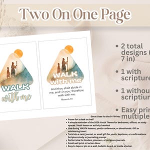 Walk With Me LDS Youth Theme 2026 Poster Bundle | Printable Jesus Christ Wall Art, Handouts & Phone Wallpaper | Digital Download image 6