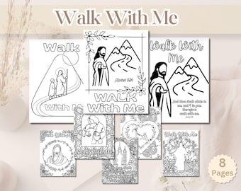 Walk With Me Theme 2026 Youth Coloring Pages | LDS Youth & FSY Activity | Faith Coloring (8-Page PDF)