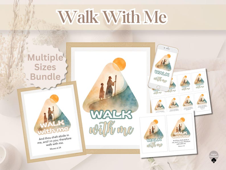 Walk With Me LDS Youth Theme 2026 Poster Bundle | Printable Jesus Christ Wall Art, Handouts & Phone Wallpaper | Digital Download image 14